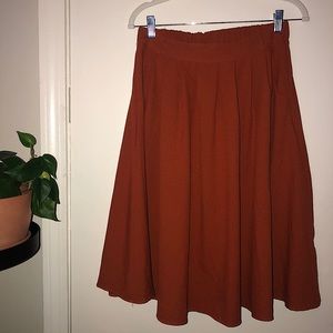 Burnt orange maxi skirt